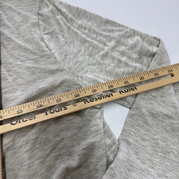 Nicole Miller Cardigan Womens Medium Grey Open Front Knit Sweater Pockets - Picture 7 of 8